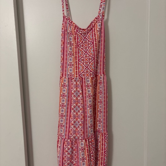 Pink and Orange Patterned Girl’s Dress - Picture 3 of 5